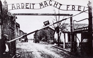 Auschwitz gate: "Work sets you free."