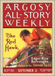 The Red Hawk, original pulp magazine cover.