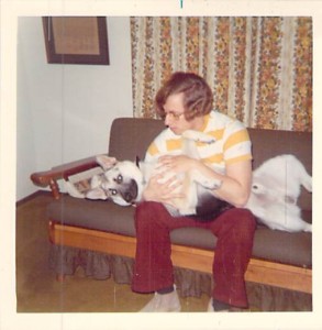 Barney and me. Check out that '70s doo!