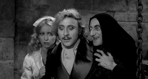 Dr. Frankenstein, with Inga and Igor.